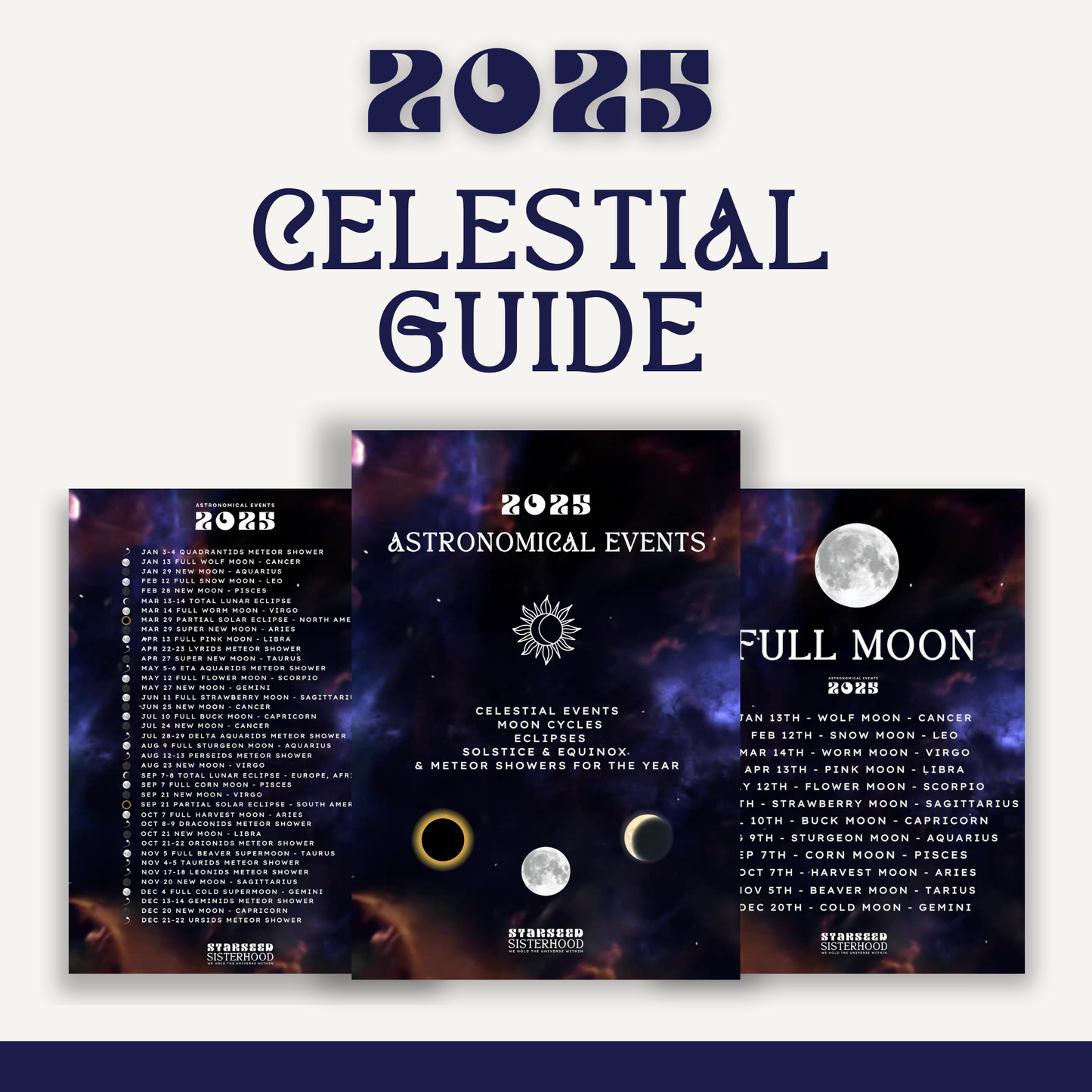 Astronomical Events 2025 – A Celestial Guide - Digital Download
