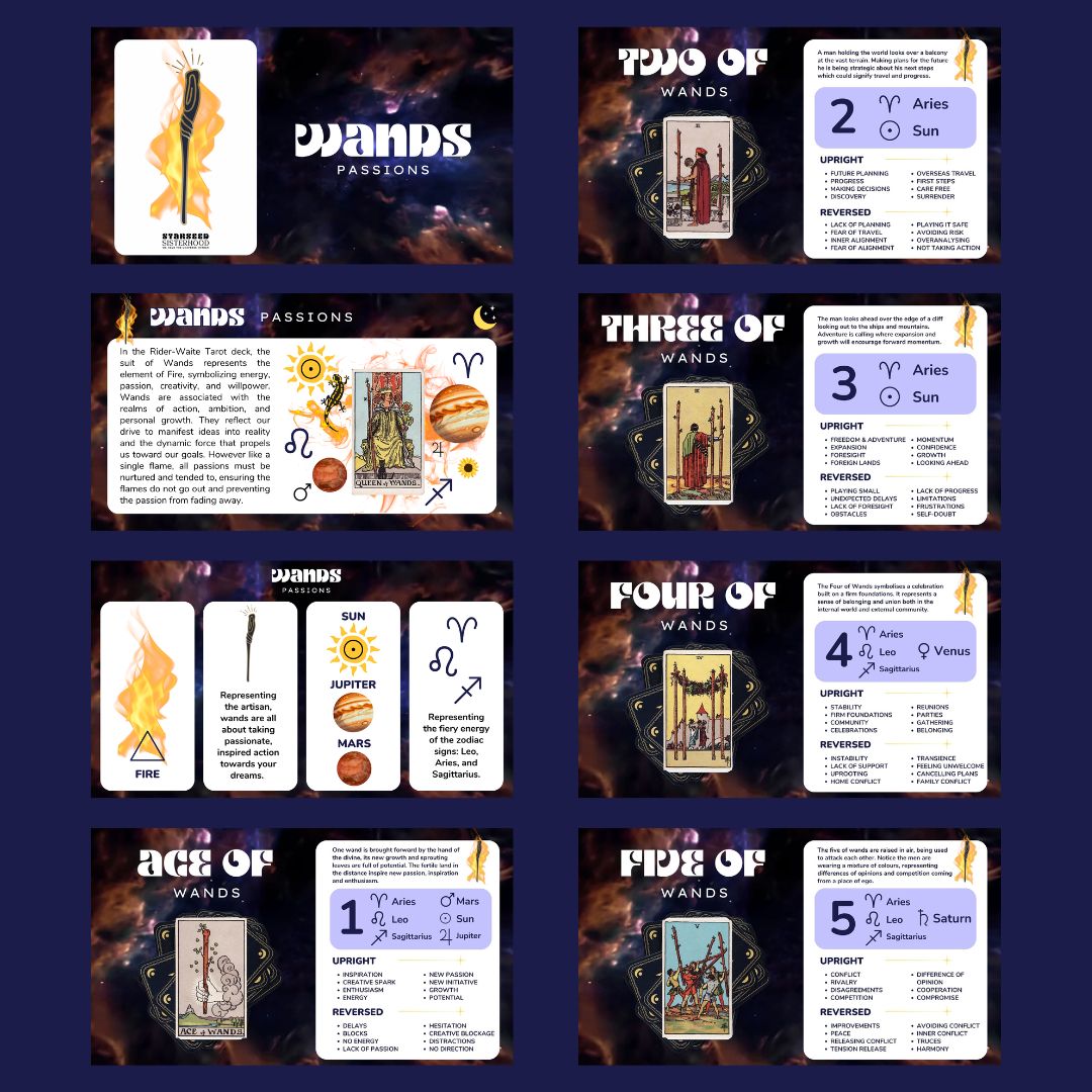The Suit of Wands Tarot Guide - Digital Download